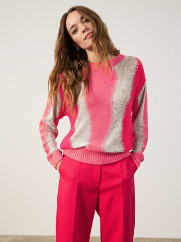 TAIFUN Pullover in Pink/ Beige