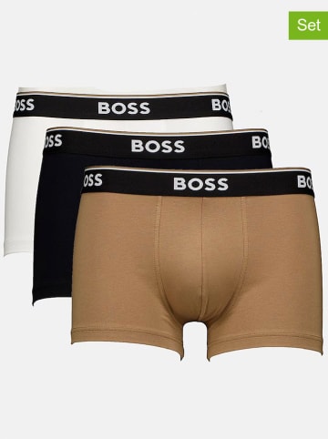 Hugo Boss Underwear Bokserki (3 pary) w kolorze jasnobrązowym, czarnym i białym