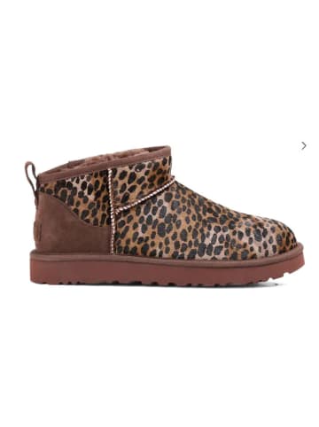 UGG Skórzane botki "Classic Ultra Mini Caspian" w kolorze brązowym