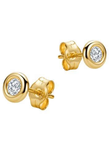 Revoni Gouden oorstekers met diamanten