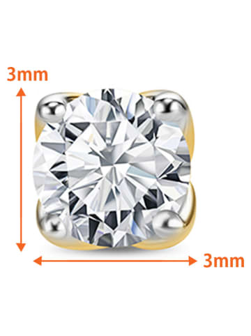 Revoni Gouden oorstekers met diamanten