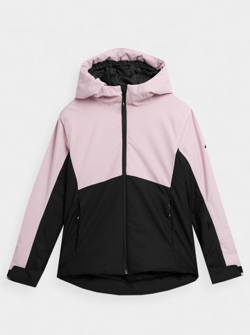 4F Ski-/ Snowboardjacke in Schwarz/ Rosa