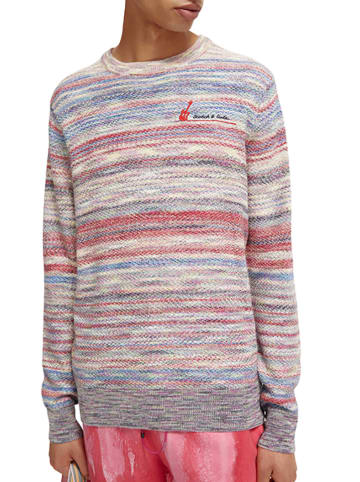 Scotch & Soda Pullover in Rot/ Flieder/ Blau