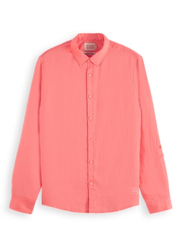 Scotch & Soda Lniana koszula - Regular fit - w kolorze łososiowym