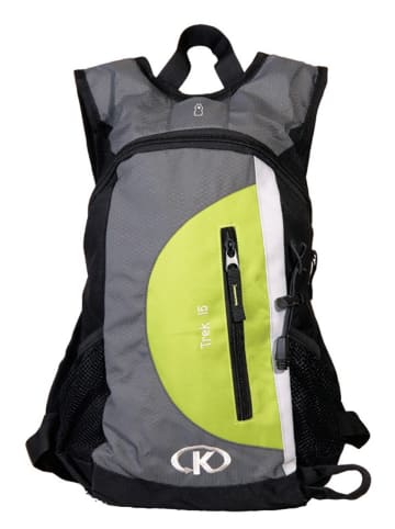 Kimberfeel Outdoorrucksack "Trek" in Grau/ Grün - 15 l