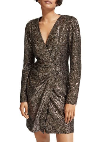 Scotch & Soda Kleid in Gold/ Schwarz