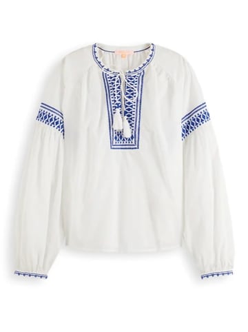 Scotch & Soda Bluzka w kolorze biało-niebieskim