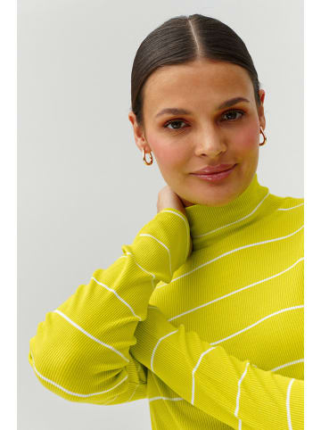 TATUUM Longsleeve "Goltika" in Gelb/ Weiß