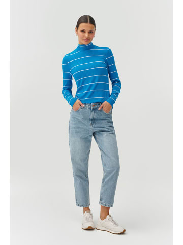 TATUUM Longsleeve in Blau/ Weiß