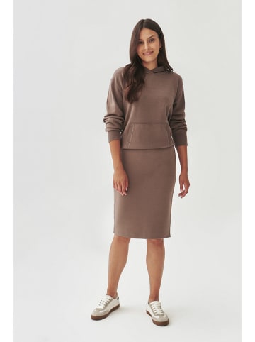 TATUUM Spódnica dzianinowa w kolorze jasnobrązowym