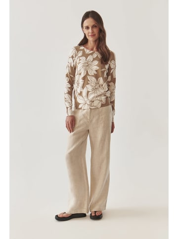 TATUUM Pullover in Beige/ Weiß