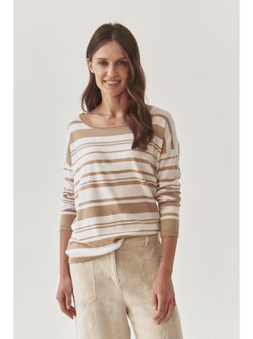 TATUUM Pullover in Weiß/ Camel