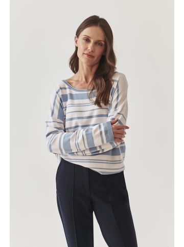 TATUUM Pullover in Hellblau/ Weiß