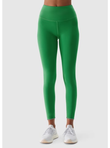 4F Legginsy sportowe w kolorze zielonym
