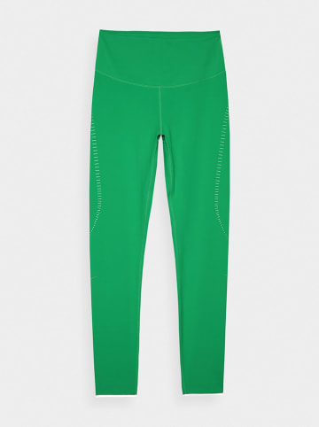 4F Legginsy sportowe w kolorze zielonym