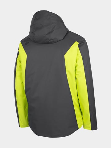 4F Ski-/ Snowboardjacke in Grau/ Gelb