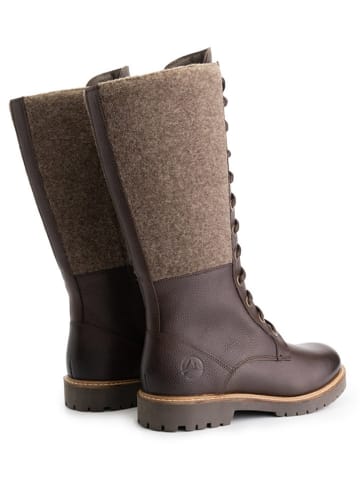 TRAVELIN' Leder-Stiefel "Hellvik" in Dunkelbraun