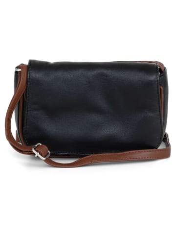 Just B Different Leder-Umhängetasche "Zuglio" in Schwarz - (B)18 x (H)14 x (T)7 cm