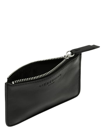 LIEBESKIND BERLIN Leder-Geldbörse in Schwarz - (B)13,5 x (H)8,5 x (T)0,50 cm