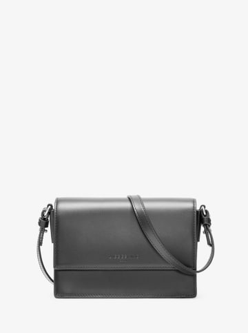 LIEBESKIND BERLIN Leder-Umhängetasche in Schwarz - (B)18 x (H)13 x (T)8 cm