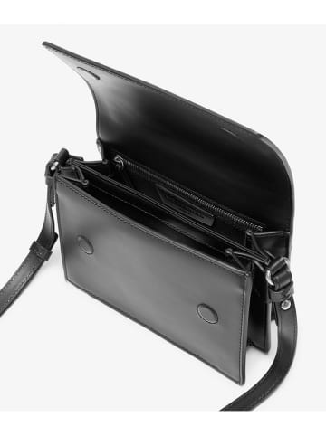 LIEBESKIND BERLIN Leder-Umhängetasche in Schwarz - (B)18 x (H)13 x (T)8 cm