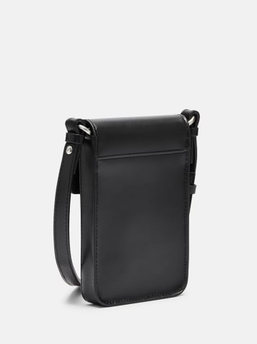 LIEBESKIND BERLIN Leder-Handytasche in Schwarz - (B)10 x (H)16 x (T)2 cm