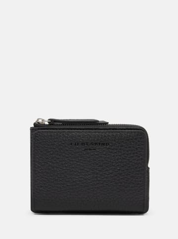 LIEBESKIND BERLIN Leder-Geldbörse in Schwarz - (B)13 x (H)9 x (T)1 cm