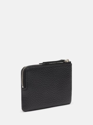 LIEBESKIND BERLIN Leder-Geldbörse in Schwarz - (B)13 x (H)9 x (T)1 cm