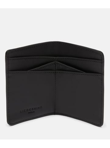 LIEBESKIND BERLIN Leder-Kartenetui in Schwarz - (B)10 x (H)7 x (T)1 cm