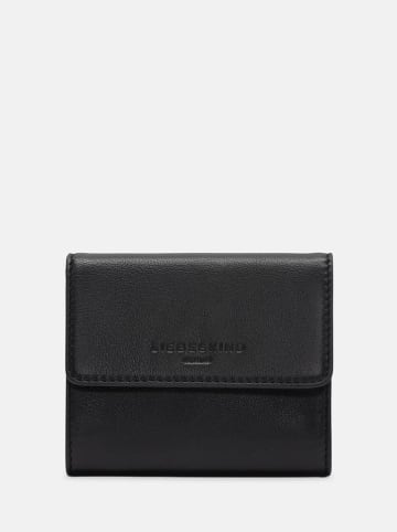 LIEBESKIND BERLIN Leder-Geldbörse in Schwarz - (B)11,6 x (H)9,5 x (T)2 cm