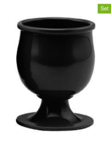 Zak Designs 4er-Set: Eierbecher "Klassik" in Schwarz - (H)6,5 cm