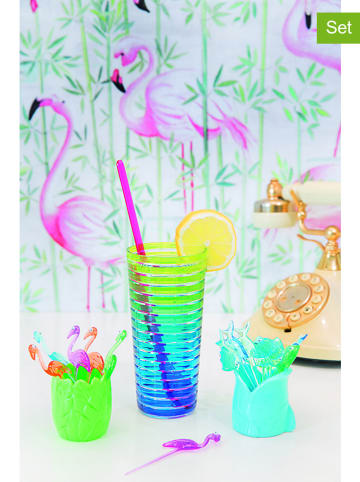 Zak Designs 2-delige set: partyprikkers blauw/groen - 2x 9 Stuk