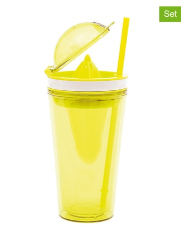 Zak Designs 2-delige set: drinkbekers geel - 500 ml