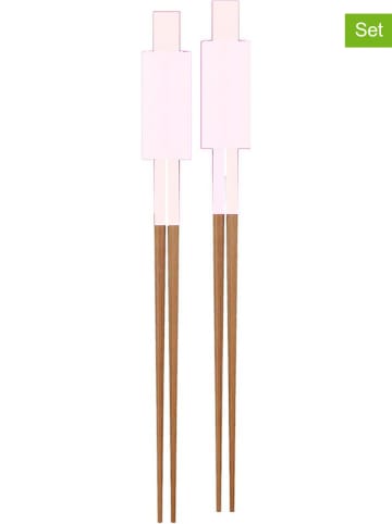 Zak Designs 2er-Set: Essstäbchen in Weiß/ Braun - (L)27,5 cm
