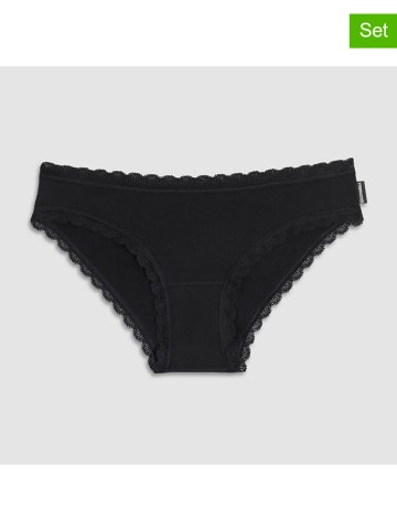 COTONELLA 2er-Set: Slips in Schwarz
