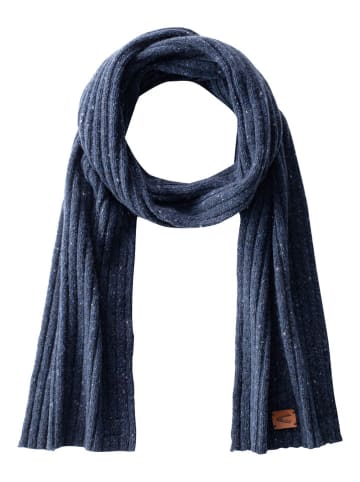 Camel Active Merinowoll-Schal in Dunkelblau - (L)180 x (B)22 cm