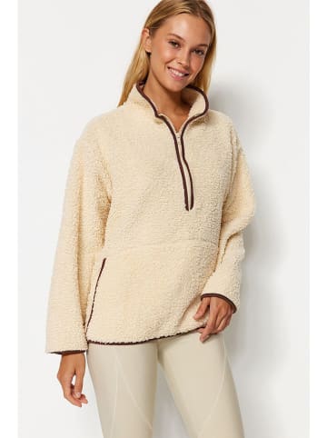 trendyol Fleecepullover in Beige