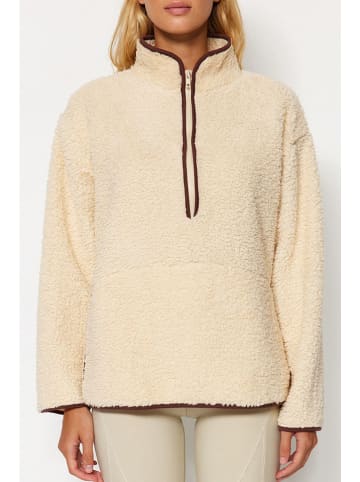 trendyol Fleecepullover in Beige