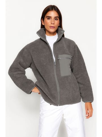 trendyol Fleecejacke in Anthrazit