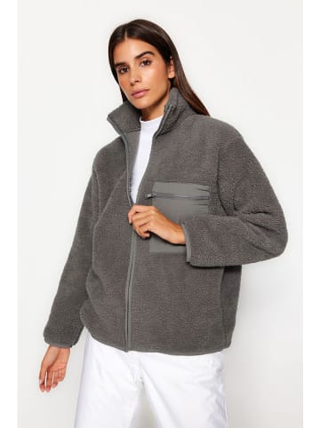 trendyol Fleecejacke in Anthrazit