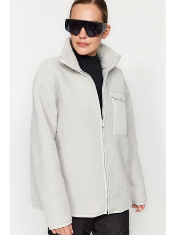 trendyol Fleecejacke in Hellgrau