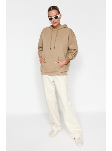 trendyol Bluza w kolorze jasnobrązowym