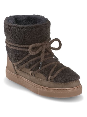 INUIKII Winterboots "Curly" in Braun
