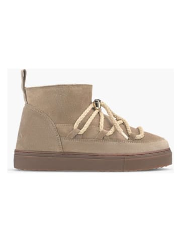 INUIKII Botki zimowe "Classic Sneaker Low" w kolorze beżowym