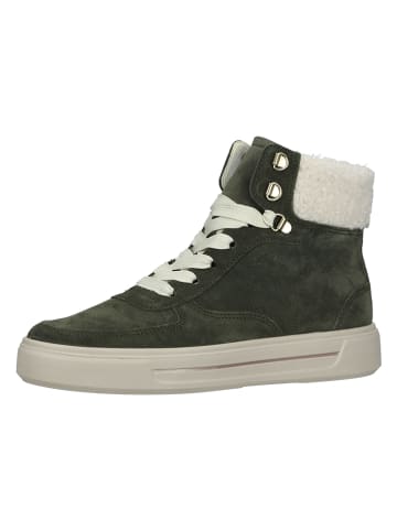 Ara Shoes Leder-Sneakers in Khaki/ Creme