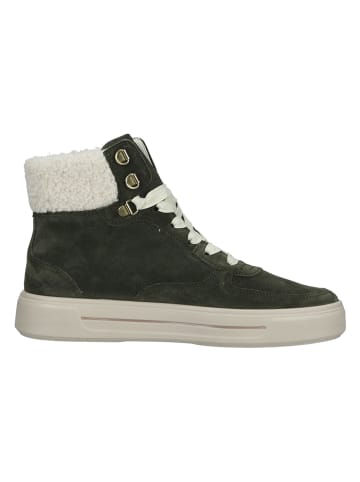 Ara Shoes Leder-Sneakers in Khaki/ Creme