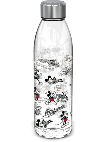 Stor Trinkflasche "Mickey Mouse Vintage" in Transparent/ Grau - 980 ml