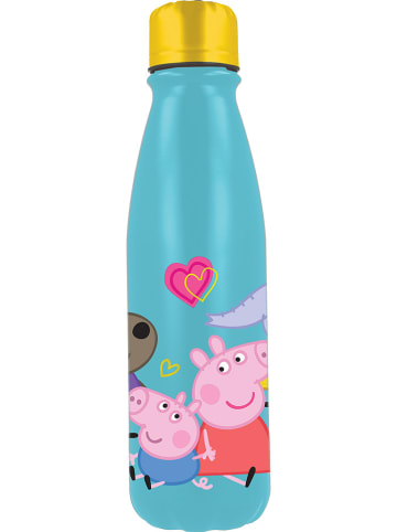 Stor Trinkflasche "Peppa Pig" in Blau/ Pink - 600 ml