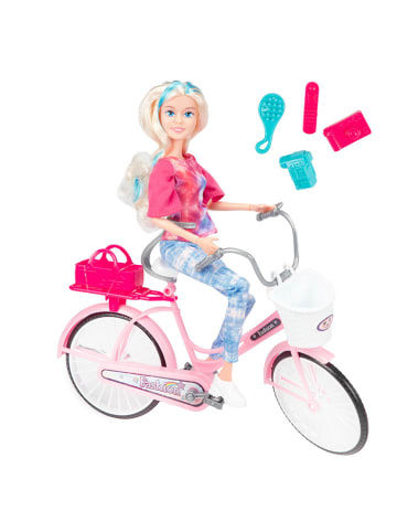 Toi-Toys Pop "Lauren op de Fiets" met accessoires - vanaf 3 jaar (verrassingsproduct)