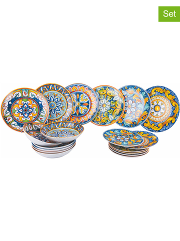 Villa d´Este 18-delig tafelservies "La Tradizone" meerkleurig
